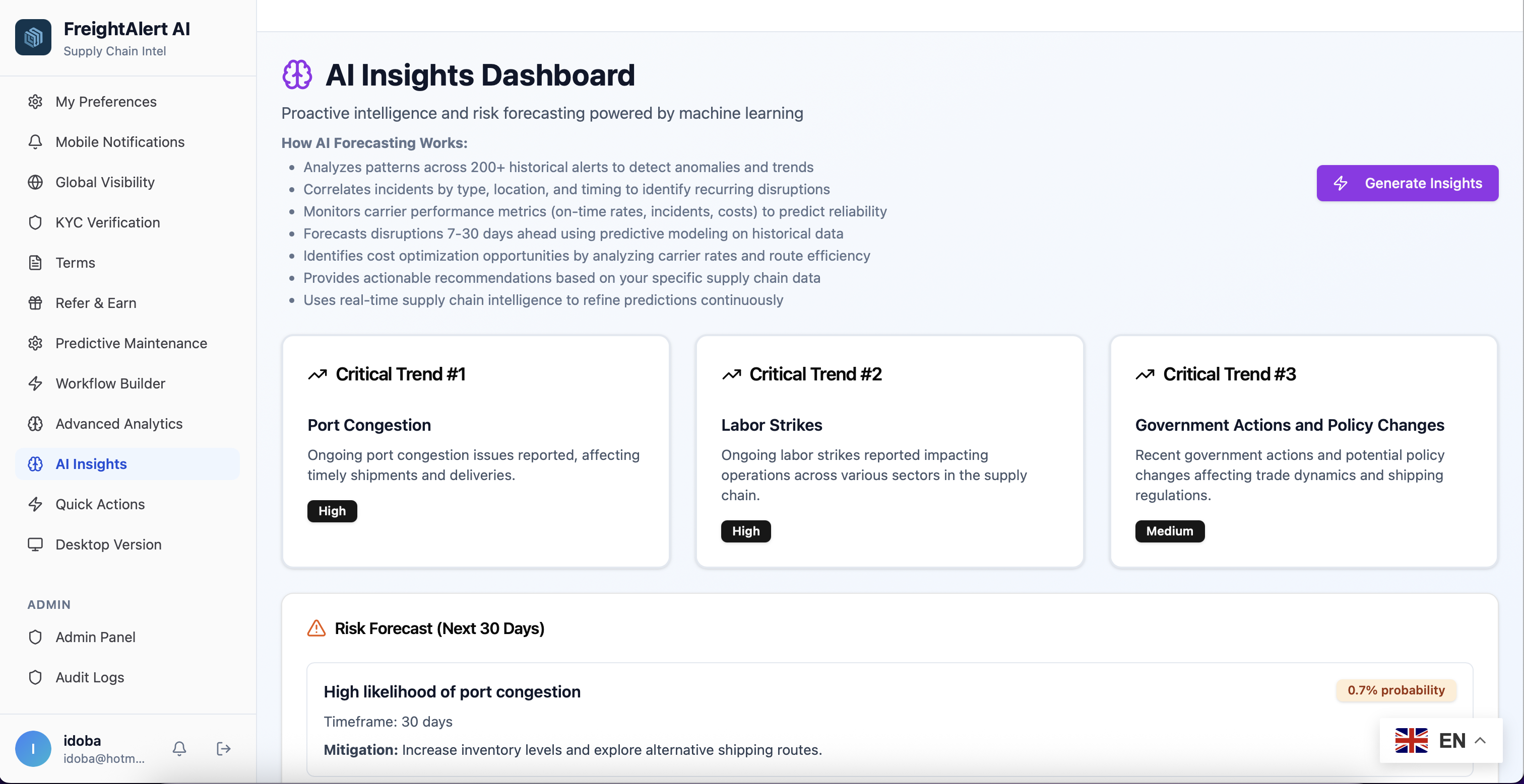 FreightAlert AI gallery image