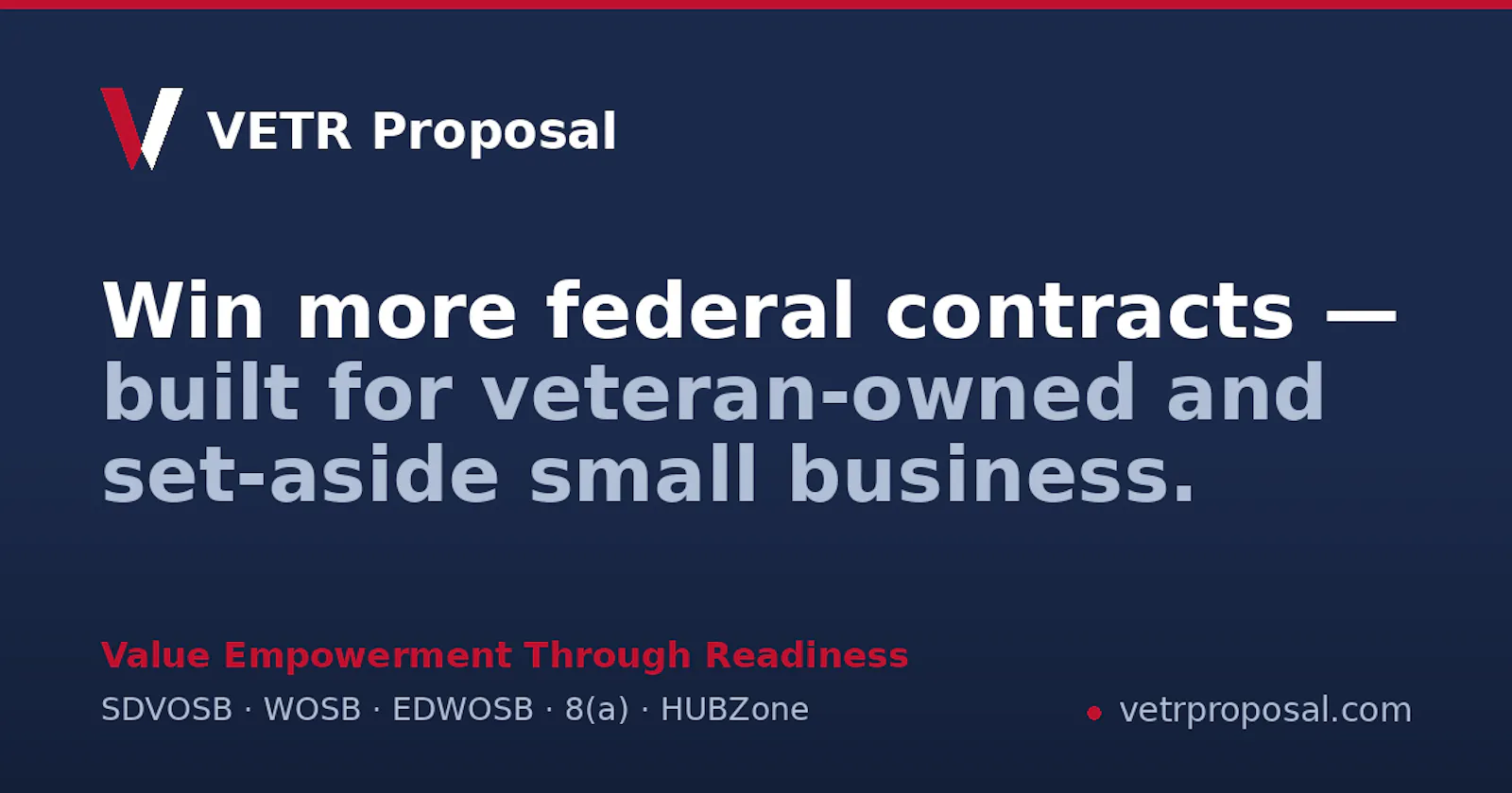 VETR Proposal screenshot 2