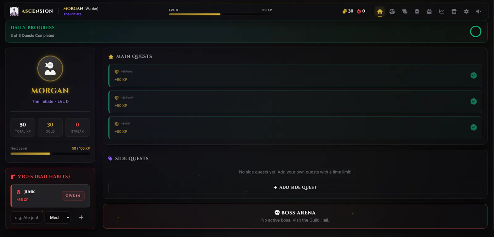 Habit RPG screenshot 1