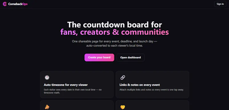 ComebackOps screenshot 1