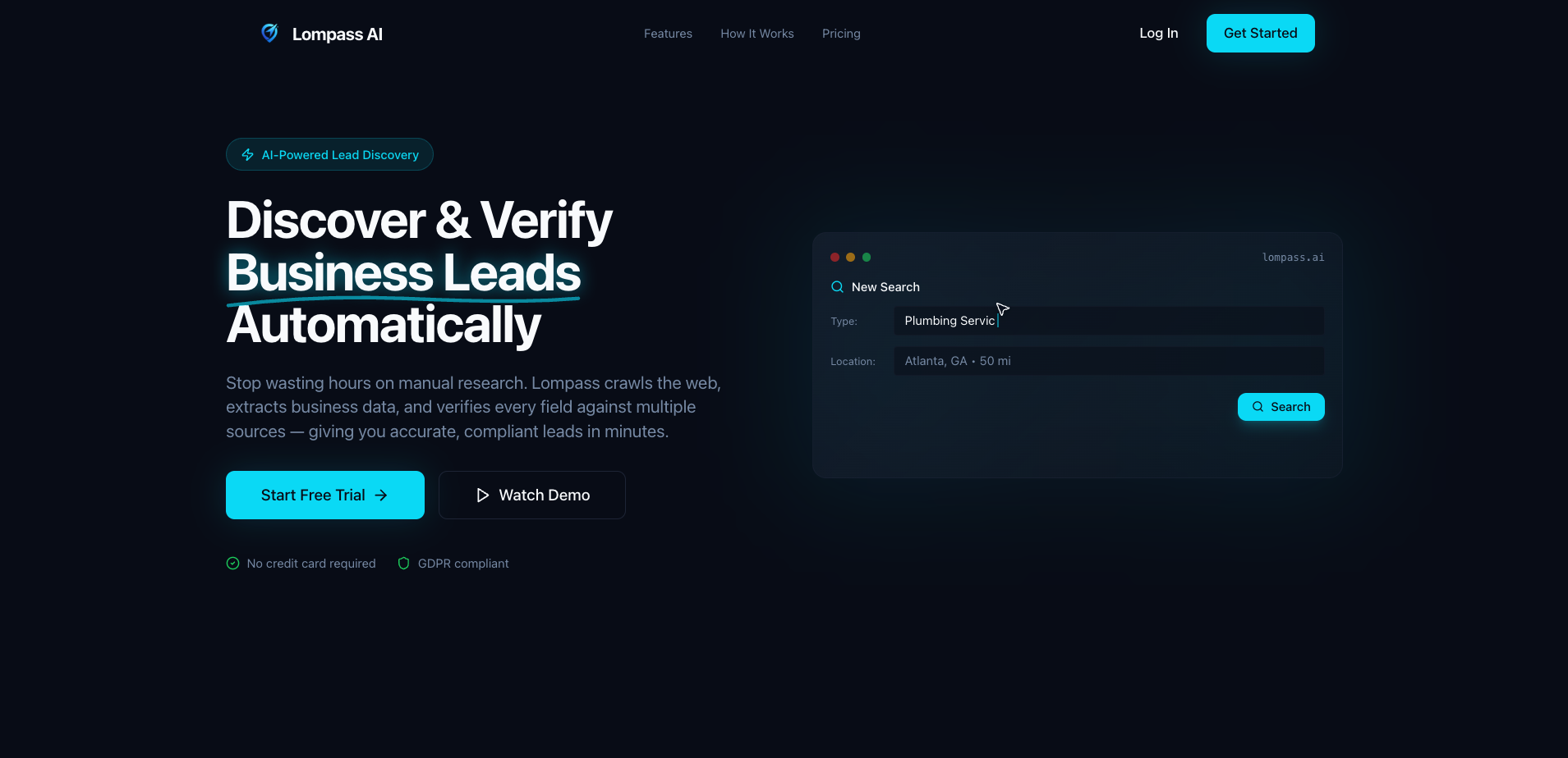 Lompass AI - Main product screenshot demonstrating key features and user interface