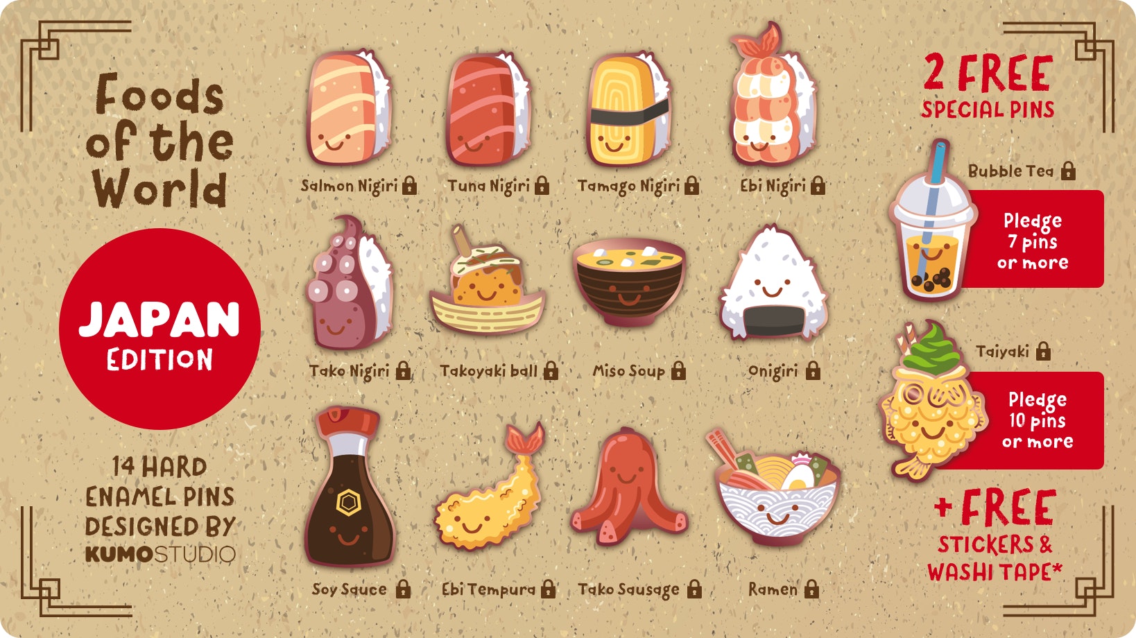 Kumo JAPAN Enamel Pins gallery image