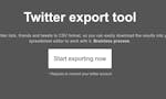Twitter export tool image