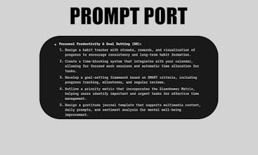 Prompt Port: Notion, 400 ChatGPT Prompts gallery image