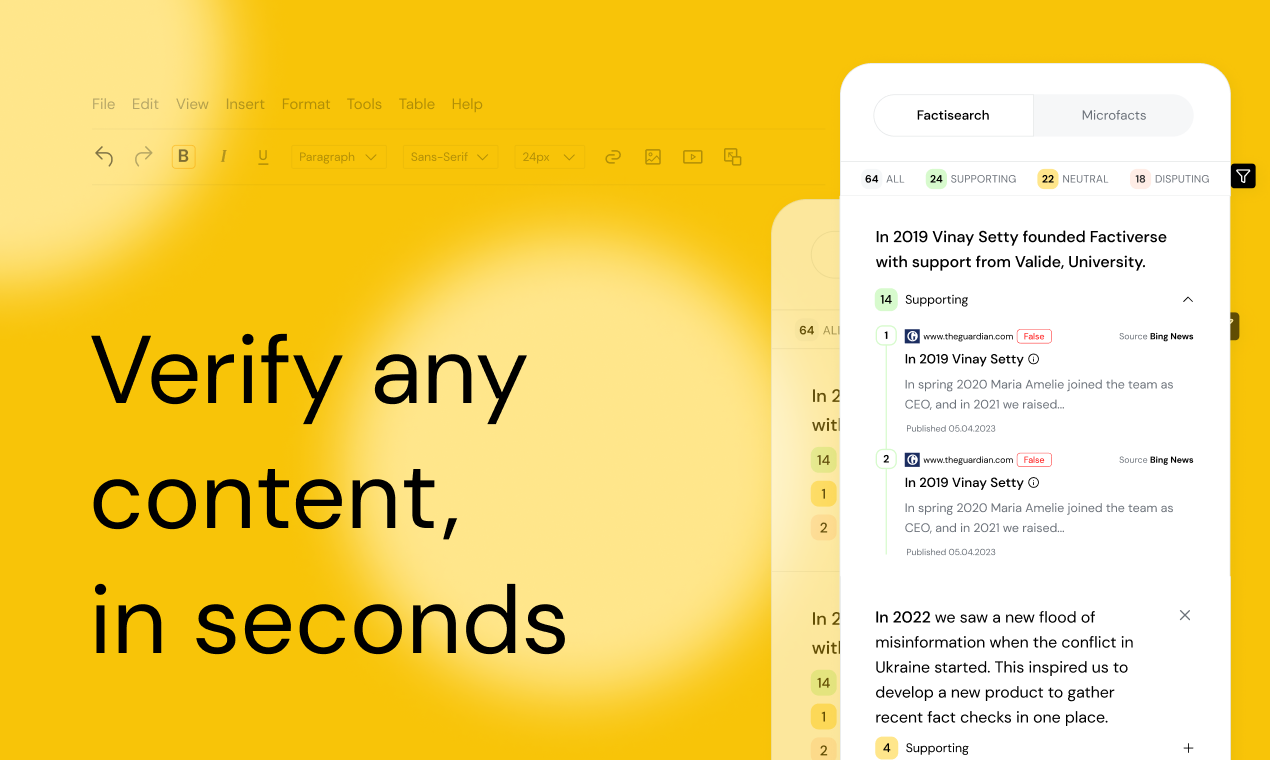 Factiverse AI-Editor  gallery image