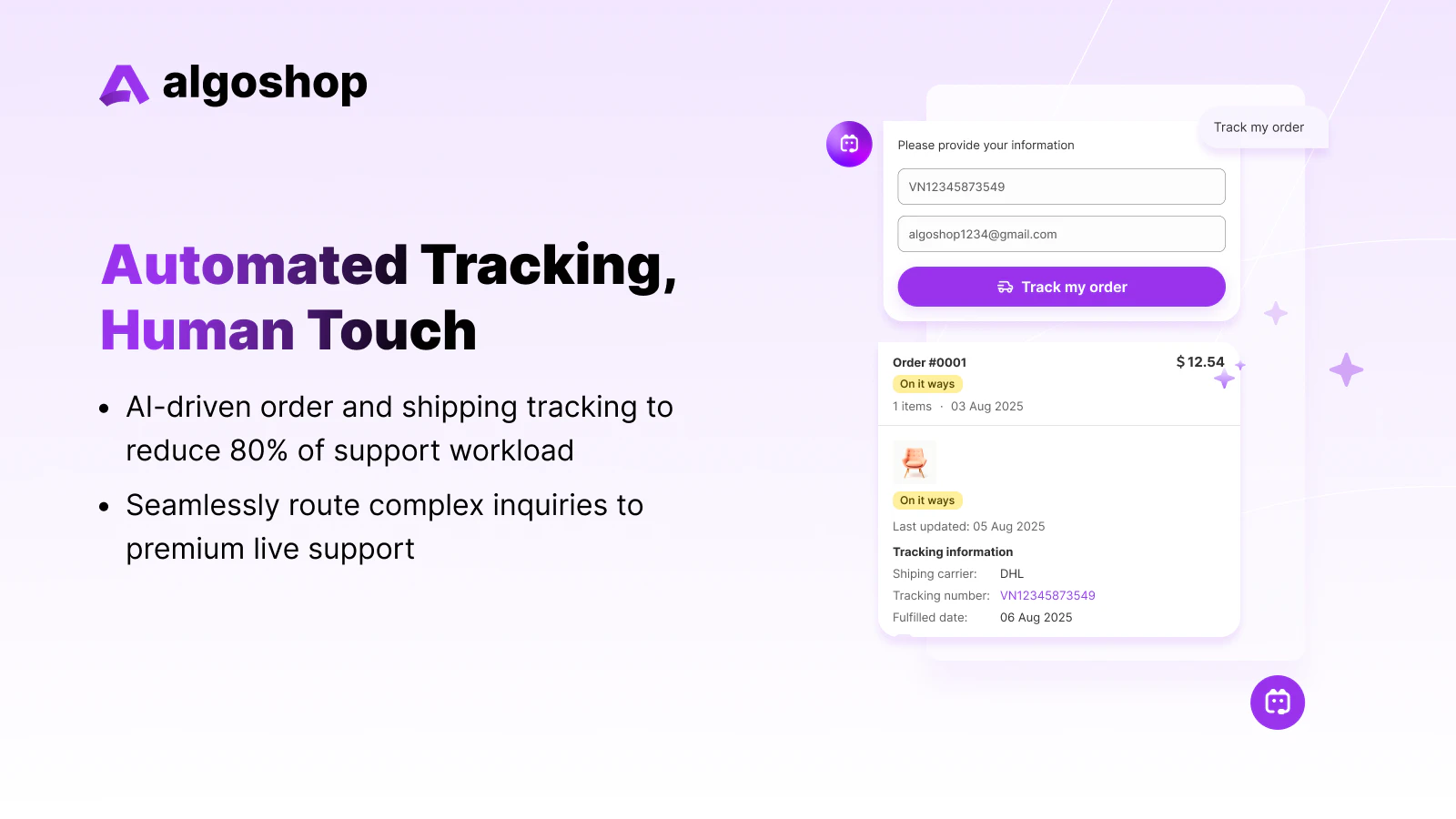 Algoshop AI Sales Chatbot screenshot 2