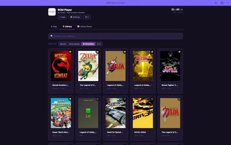 ROM Player by Coops screenshot 2