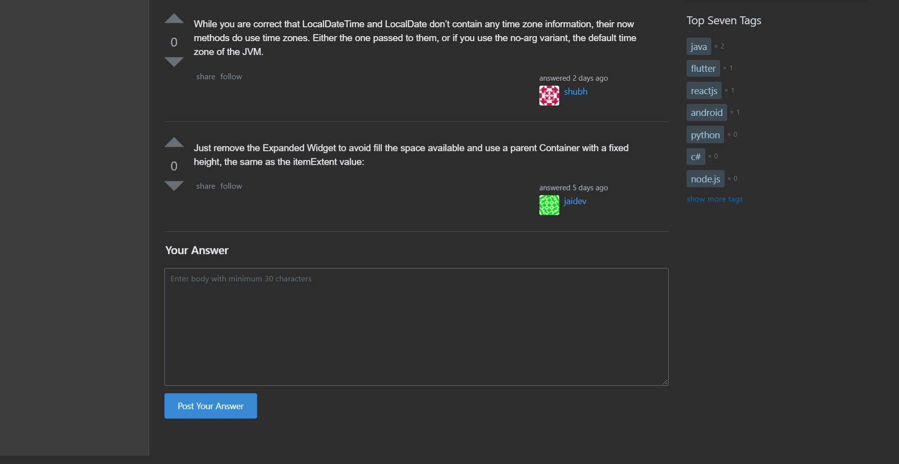 Stack Overflow Clone (MERN) gallery image