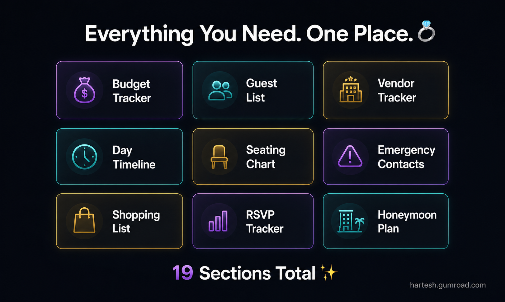 US Wedding Planner —All-in-One Notion OS gallery image
