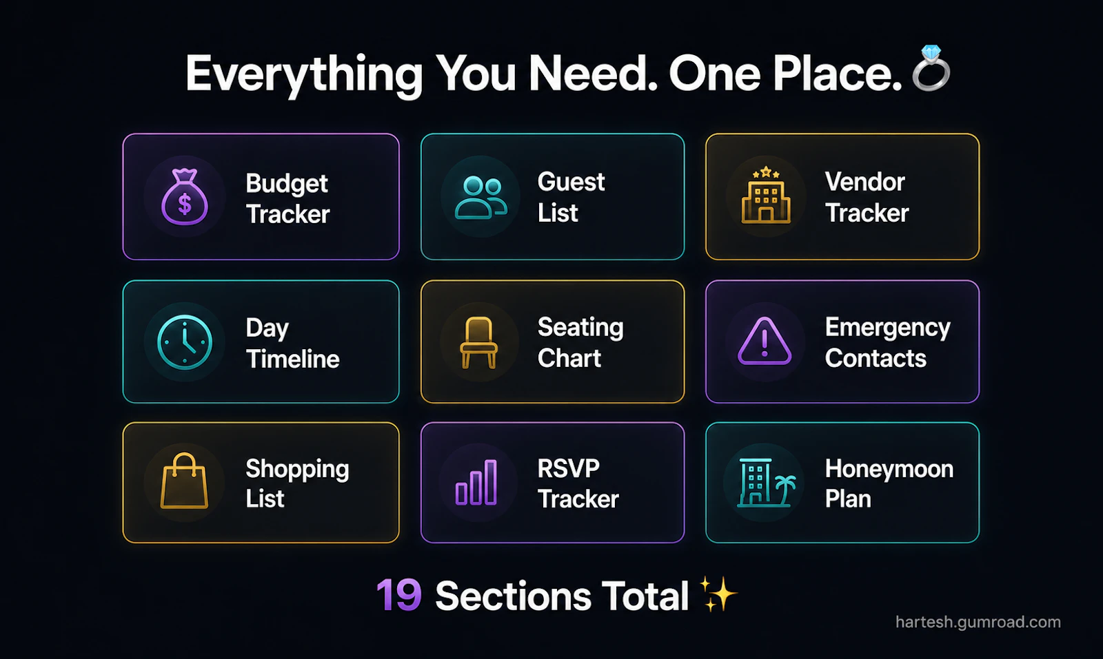 US Wedding Planner —All-in-One Notion OS screenshot 1