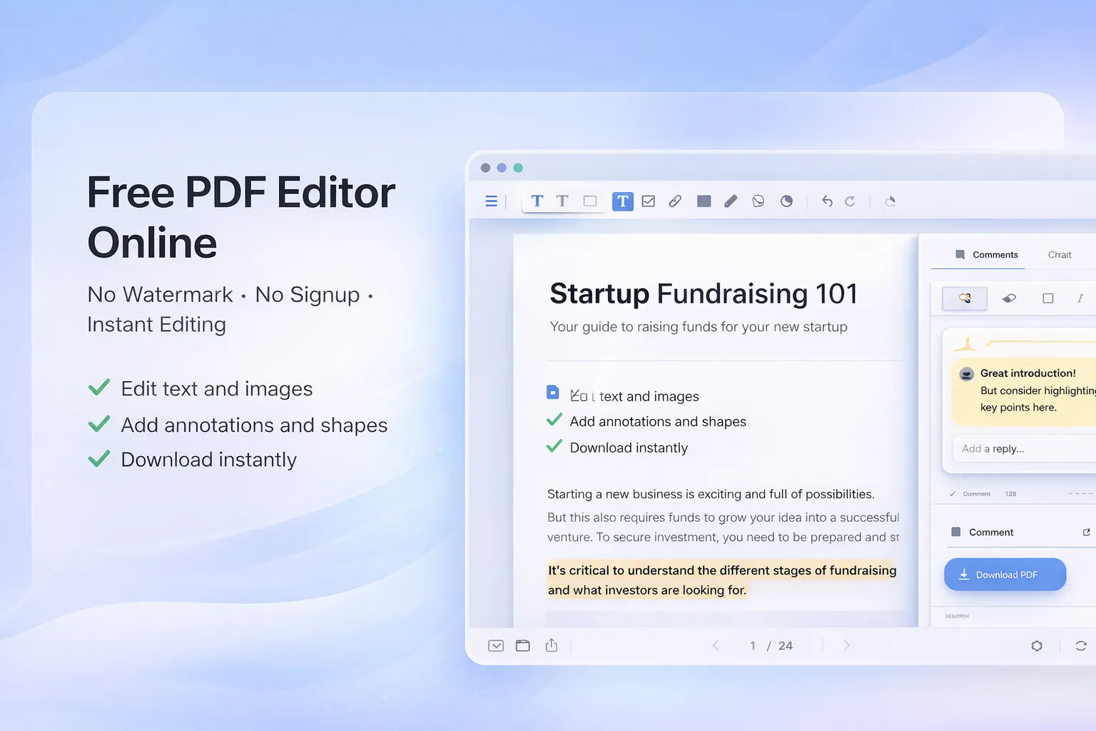 DesignForge360 PDF Editor 제품 배너