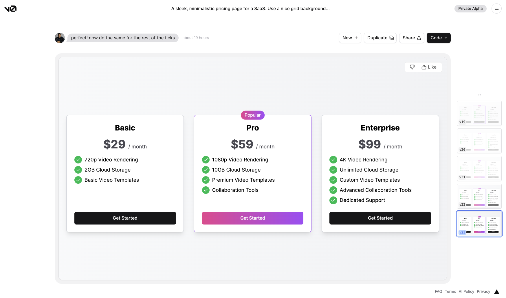 v0.dev by vercel - 用簡單的文本提示生成UI：複製，粘貼，船 media 2