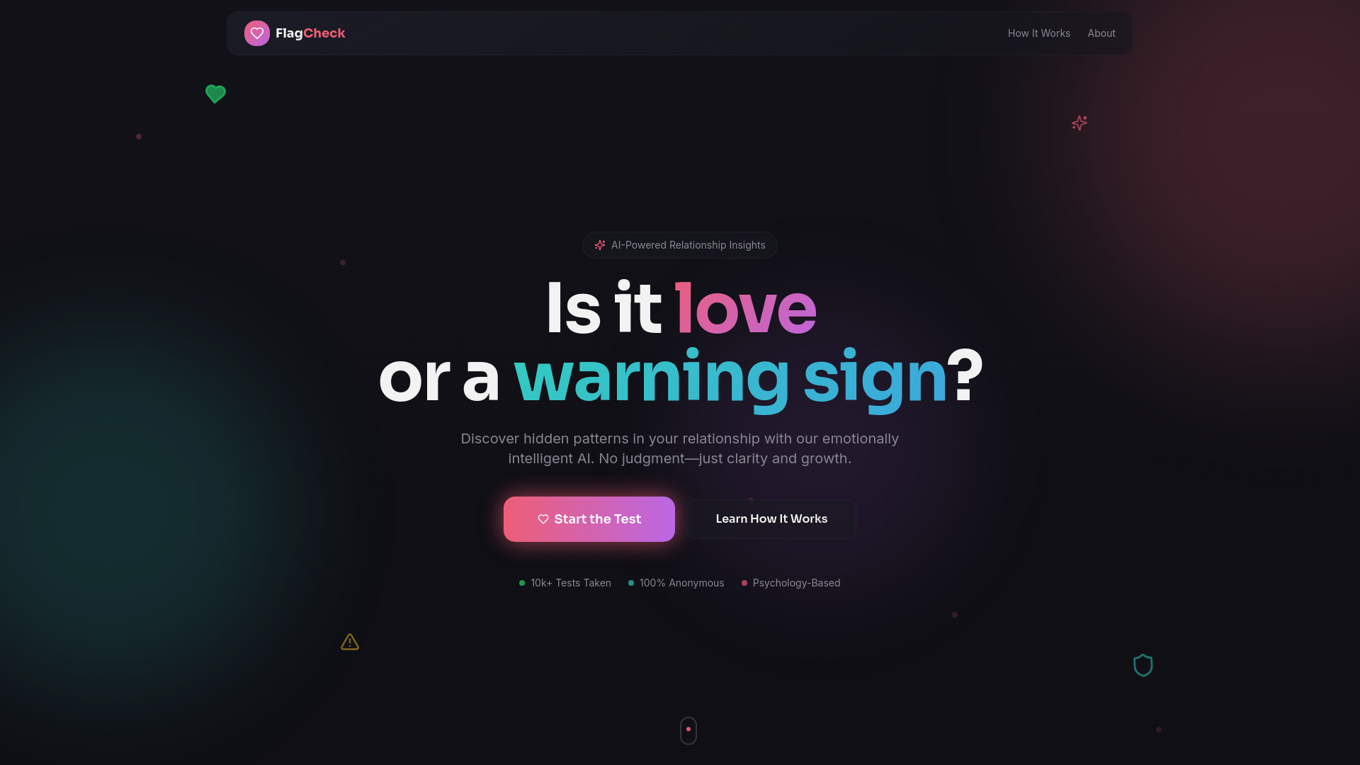 AI Red Flag and Green Flag Identifier - Main product screenshot demonstrating key features and user interface