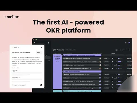 Stellar AI: Turn strategy into company-wide goals with AI | Product Hunt