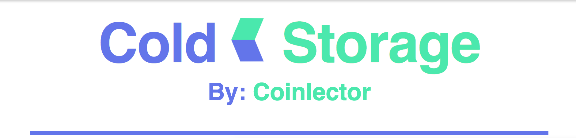 Cold Storage Cryptocurrency Newsletter gallery image