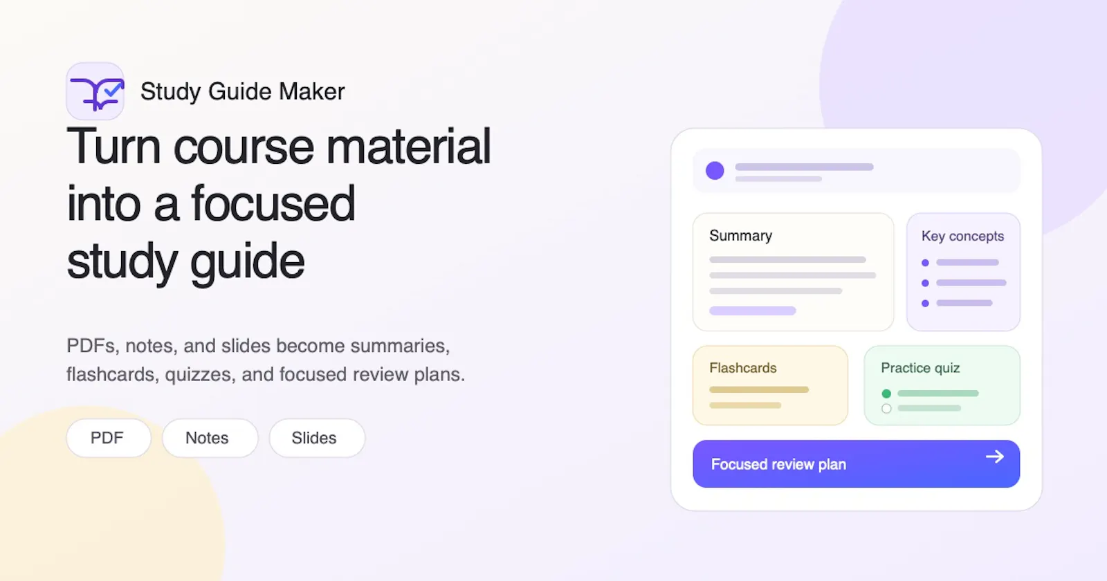 Study Guide Maker screenshot 1