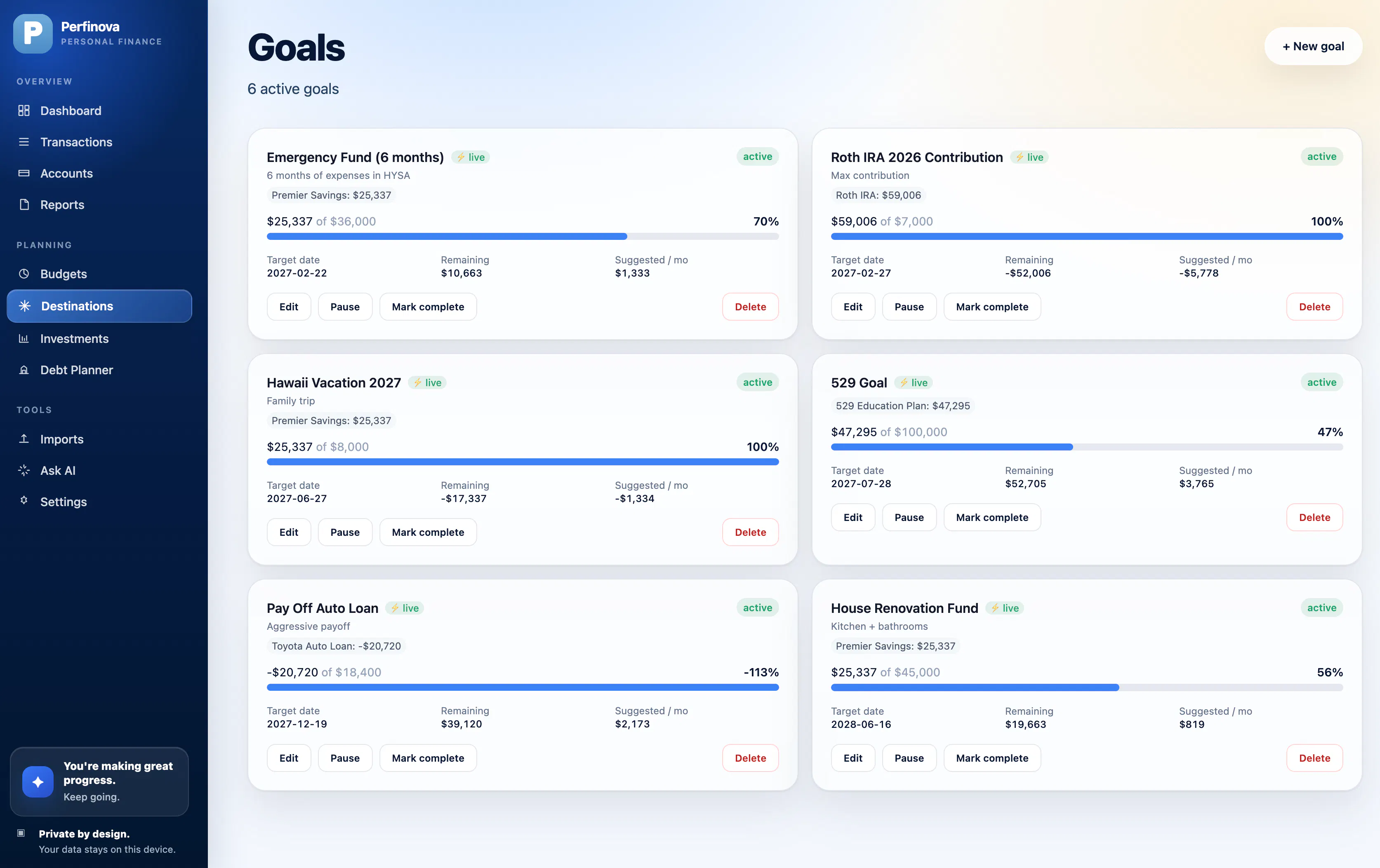 Perfinova: Personal Finance for Mac gallery image