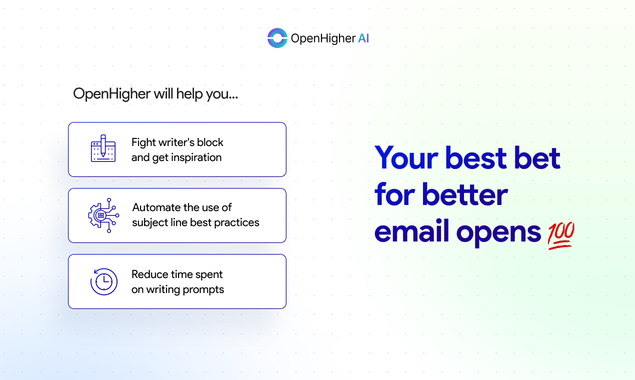 وسائط OpenHigher AI - خطوط موضوع بريد إلكتروني غير مشاركة مدعومة بـ GPT-4 2
