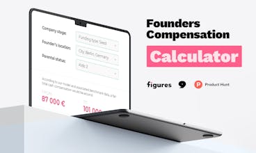 Screenshot of the P9 Founder Salary Calculator - a user-friendly interface showing various input fields and data points for calculating founder salaries.