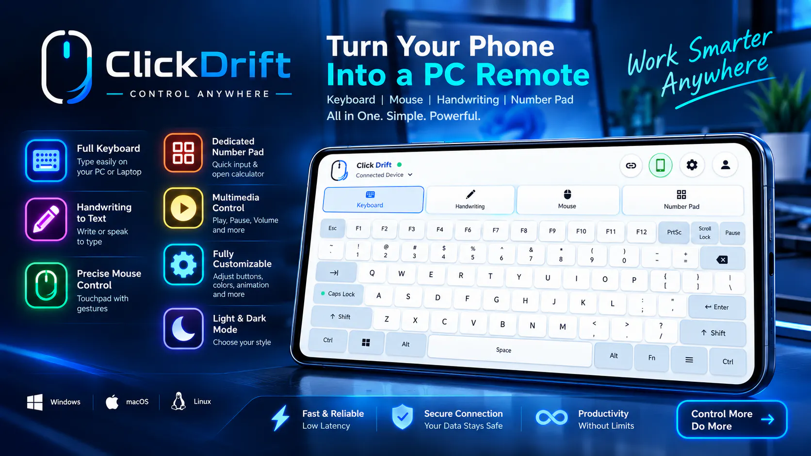 ClickDrift - Bluetooth Mouse & Keyboard gallery image
