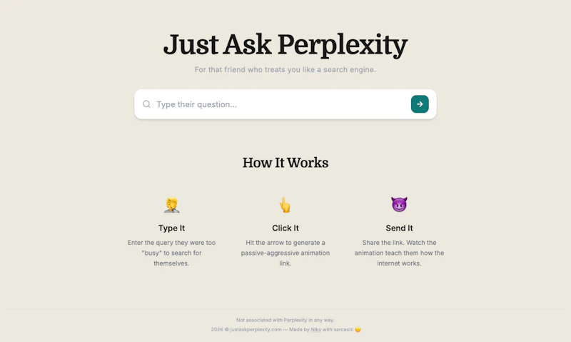 Just Ask Perplexity screenshot 2
