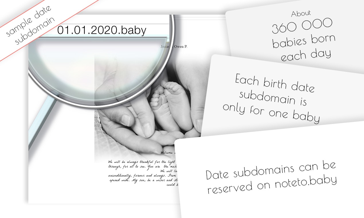 noteto.baby / .baby date subdomains  gallery image