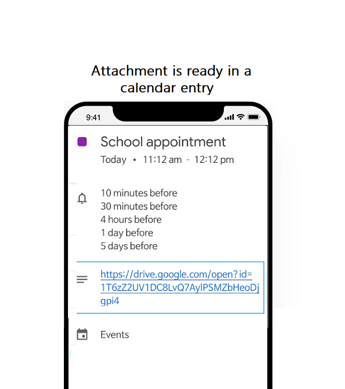 Attachment to Calendar events (Android) gallery image
