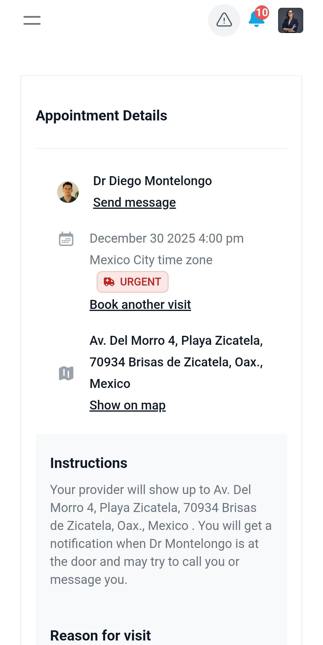 Doctor to your door within 90 minutes - Screenshot 5 showing product features and functionality