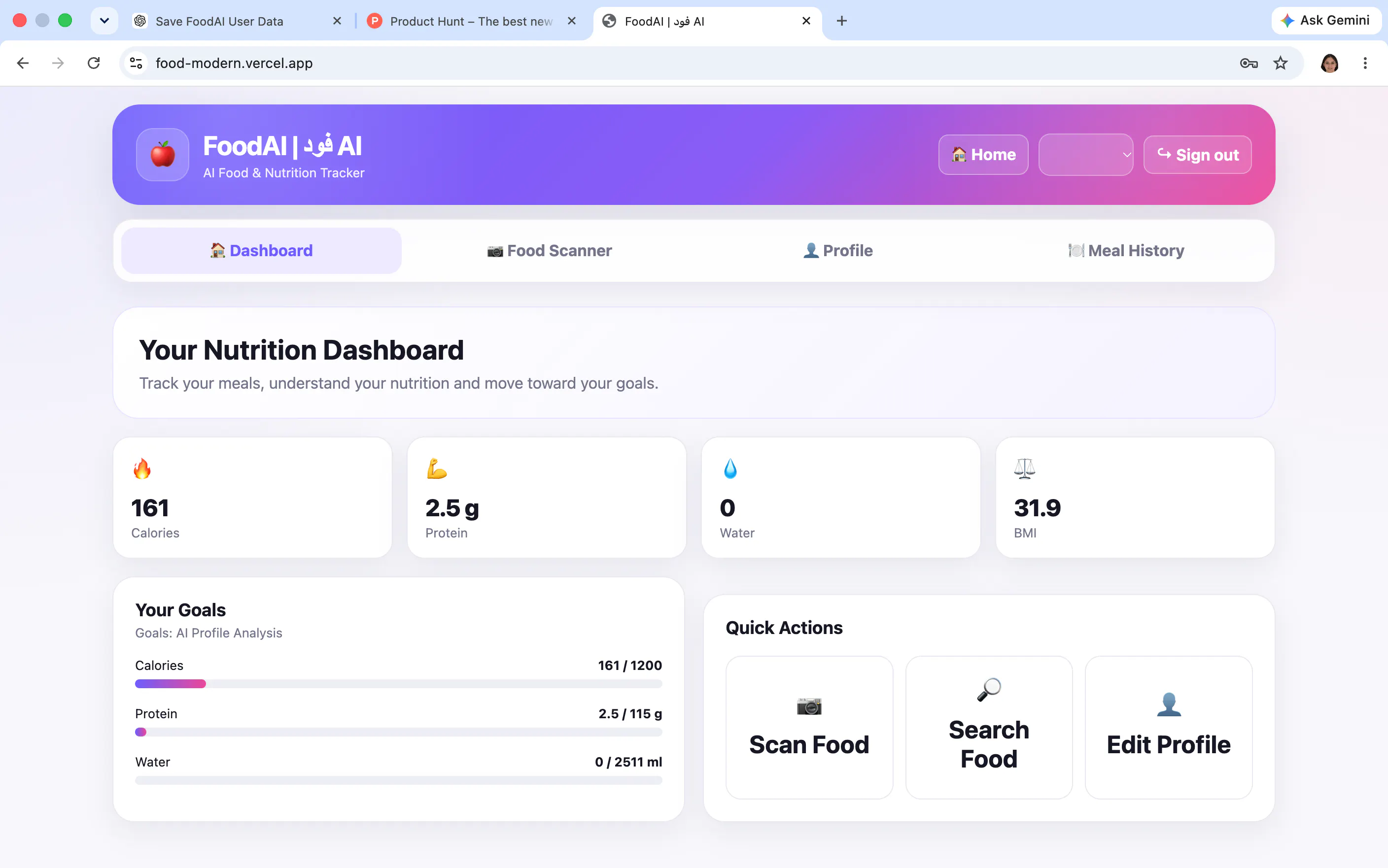 FoodAI — AI Food & Nutrition Tracker gallery image