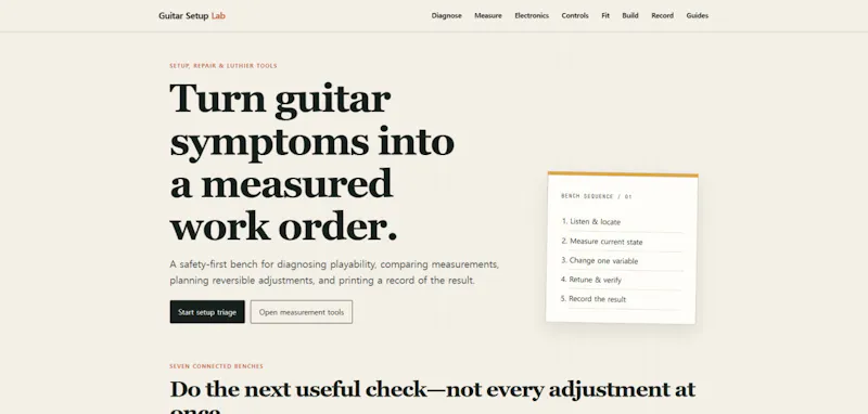 Guitar Setup Lab screenshot 1