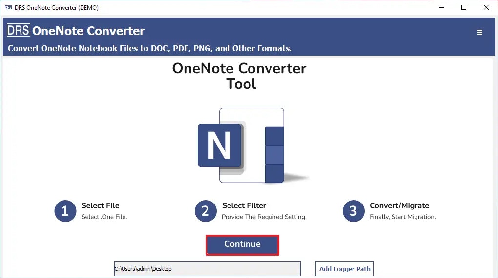 Media DRS ONENOTE Chuyển đổi - Công cụ tốt nhất để chuyển đổi các tệp onenote một cách dễ dàng 1