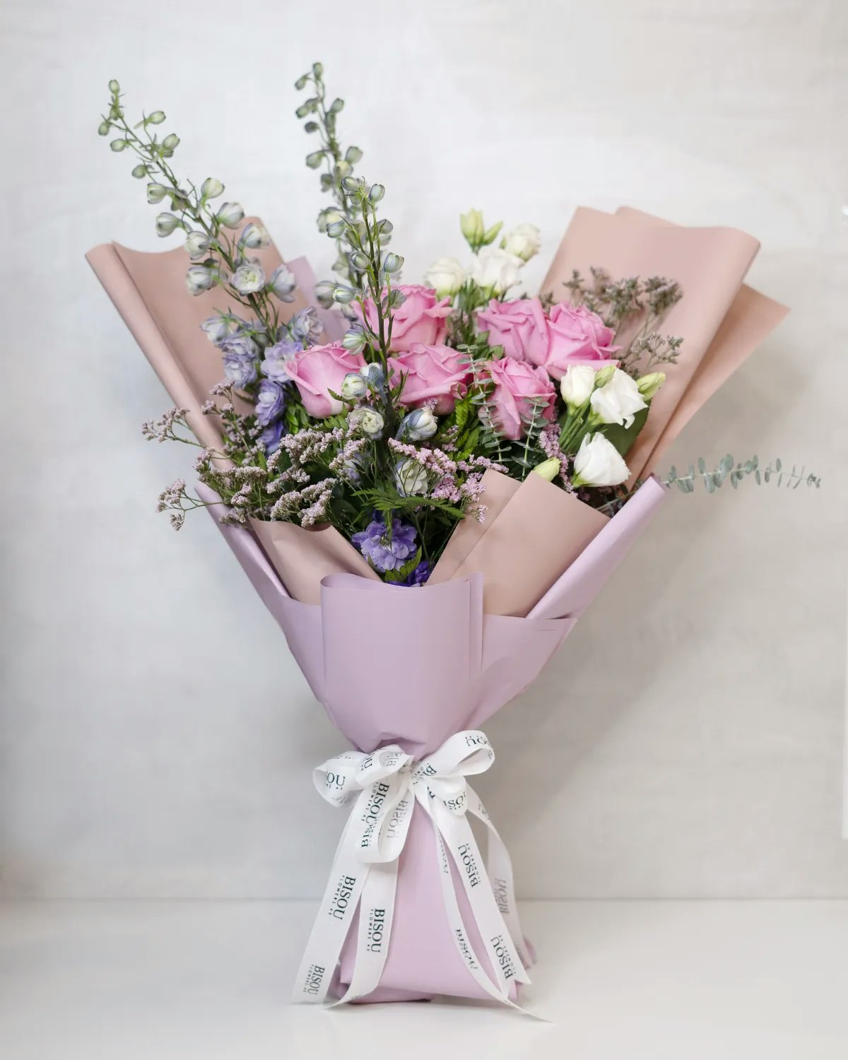 Delphinium Dreams - Fresh Flower Bouquet - Beautifully Wrapped media 1