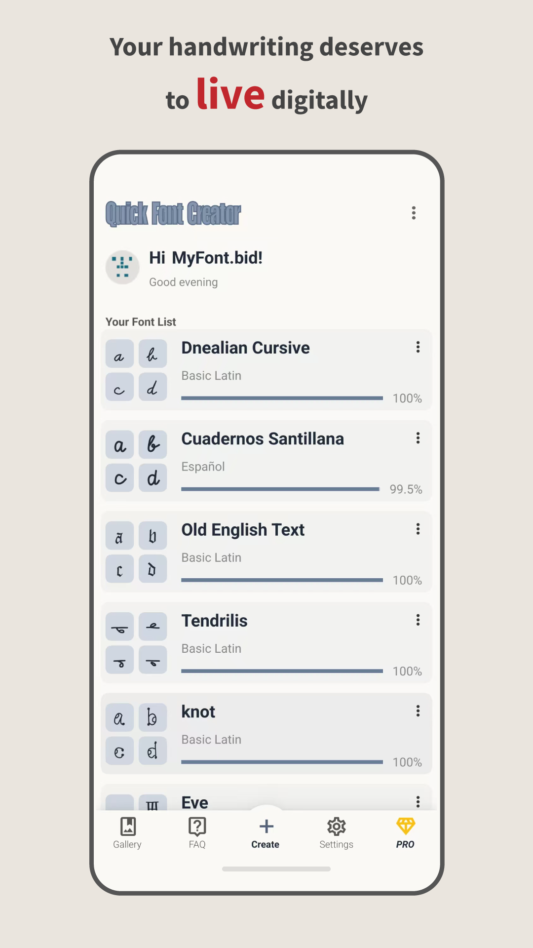 Quick Font Creator gallery image