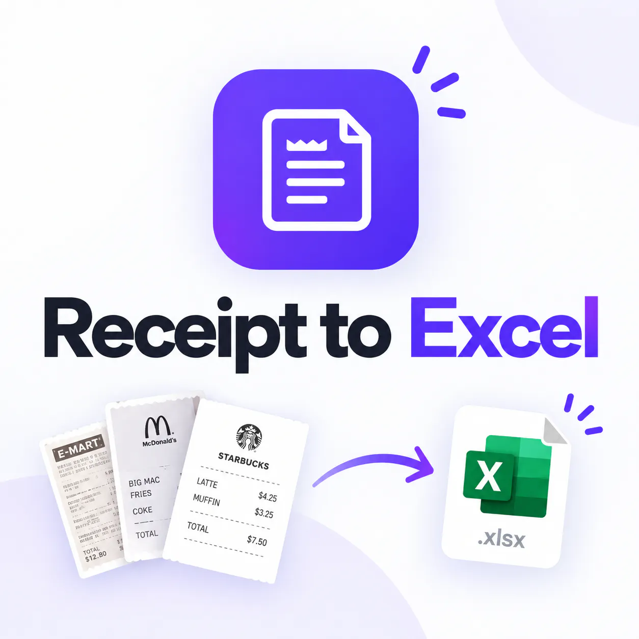 Receipt to Excel logo