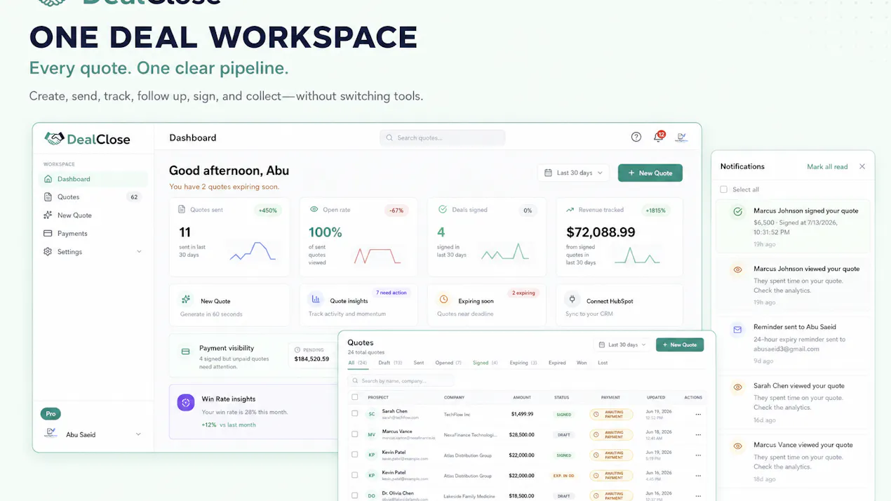 DealClose.co product