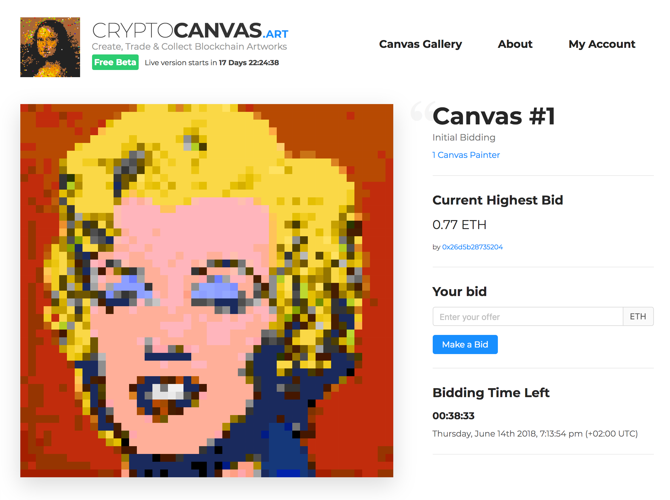 CryptoCanvas gallery image
