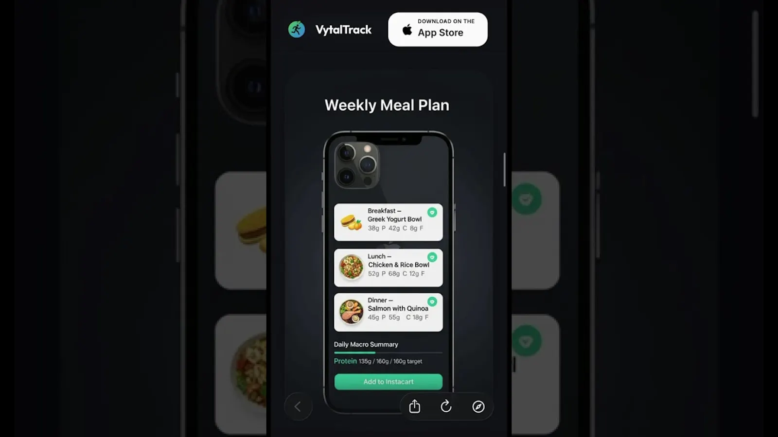 VytalTrack: Macro Tracker screenshot 1 (video preview)