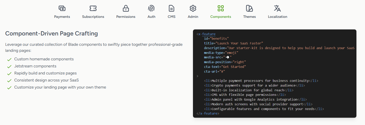 وسائط ساشوفيل - Saashovel هي مجموعة SaaS Starter التي تم تصميمها مع Laravel/LiveWire 6