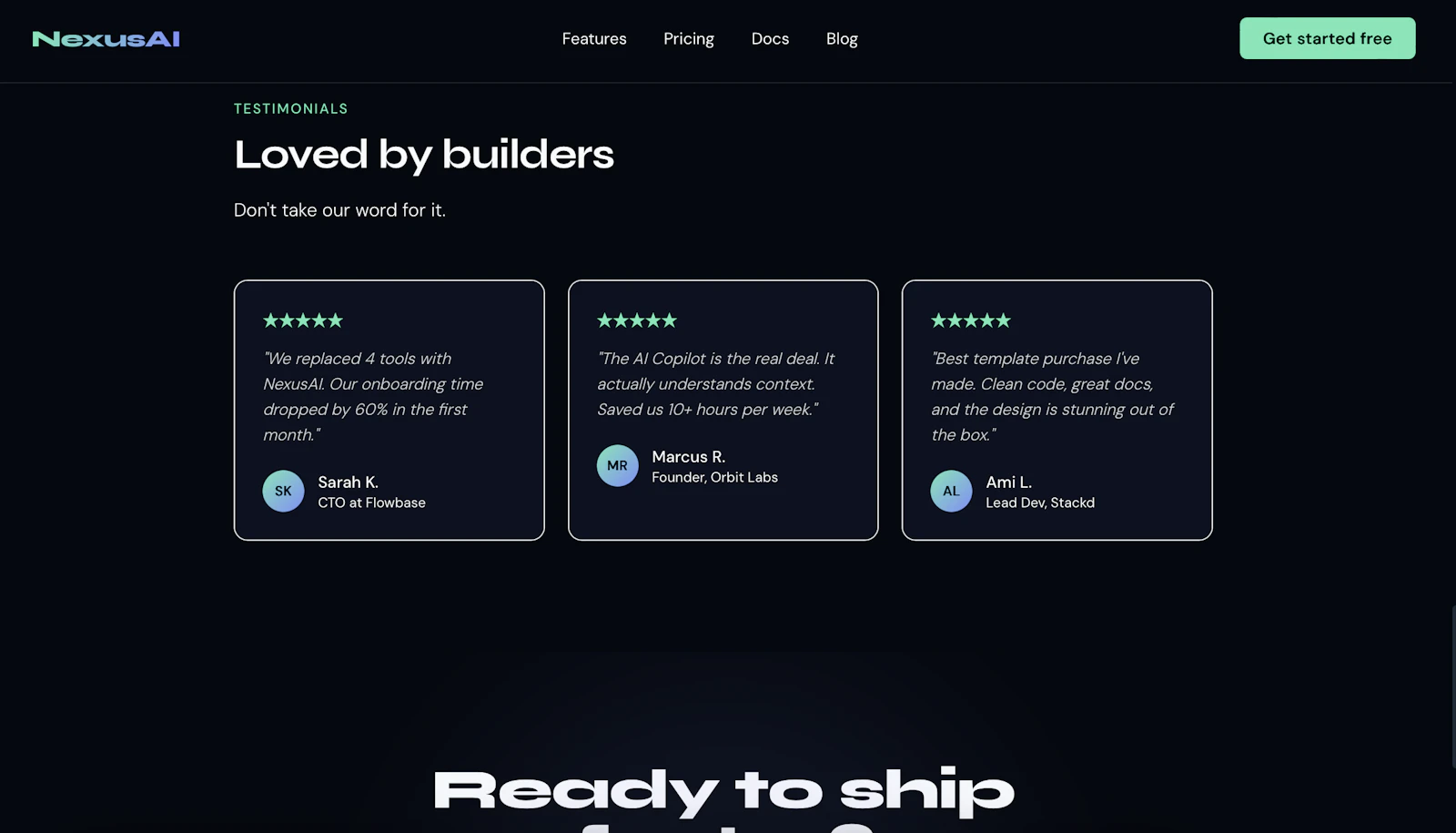 NexusAI SaaS Landing Page Template screenshot 6