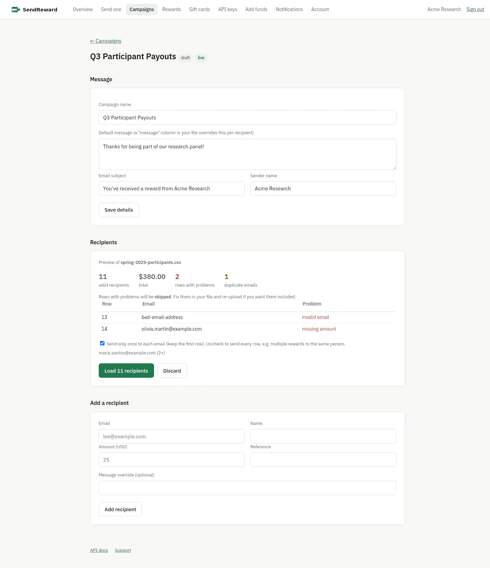 SendReward.com screenshot 3