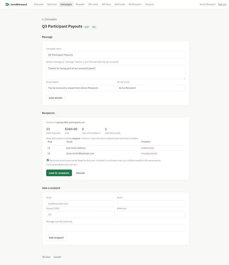 SendReward.com screenshot 3