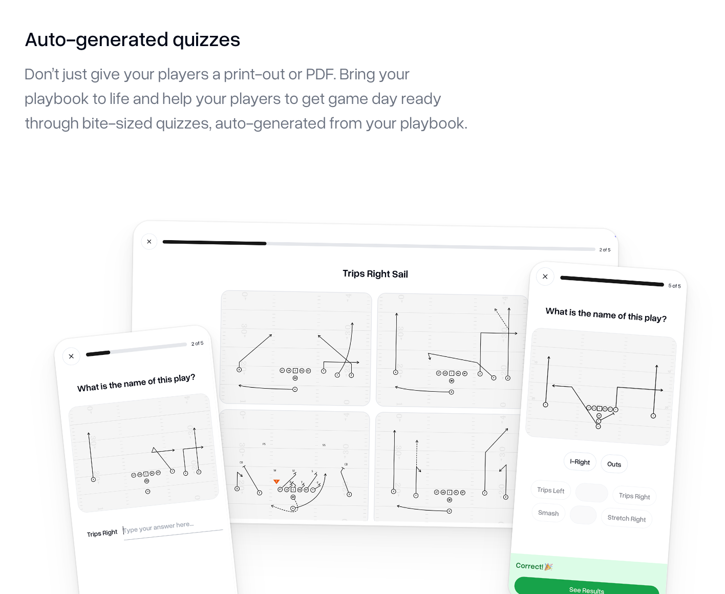 Mídia 6 de Play Designer Pro - Turn your football playbook into Duolingo-style quizzes