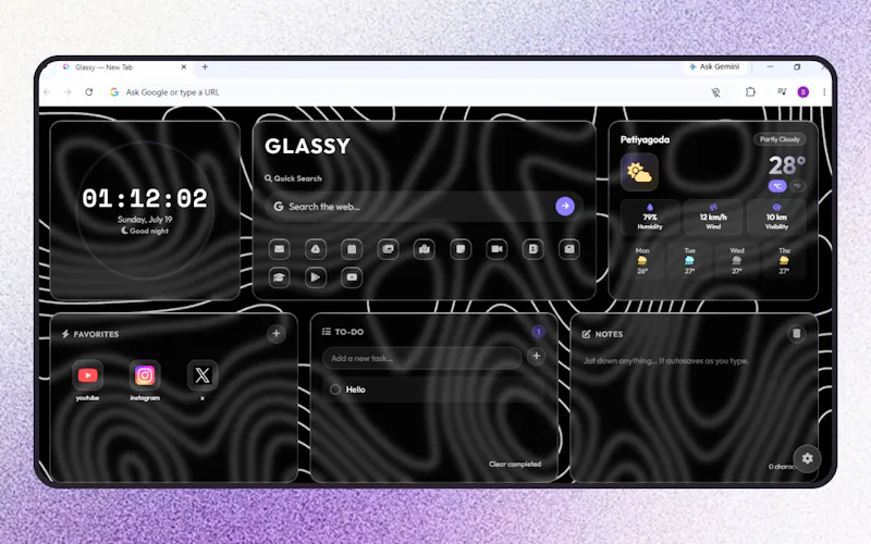 Glassy Extension screenshot 4