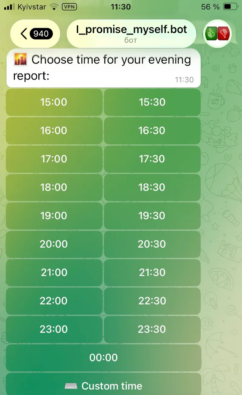 Promise Myself Telegram Bot screenshot 5