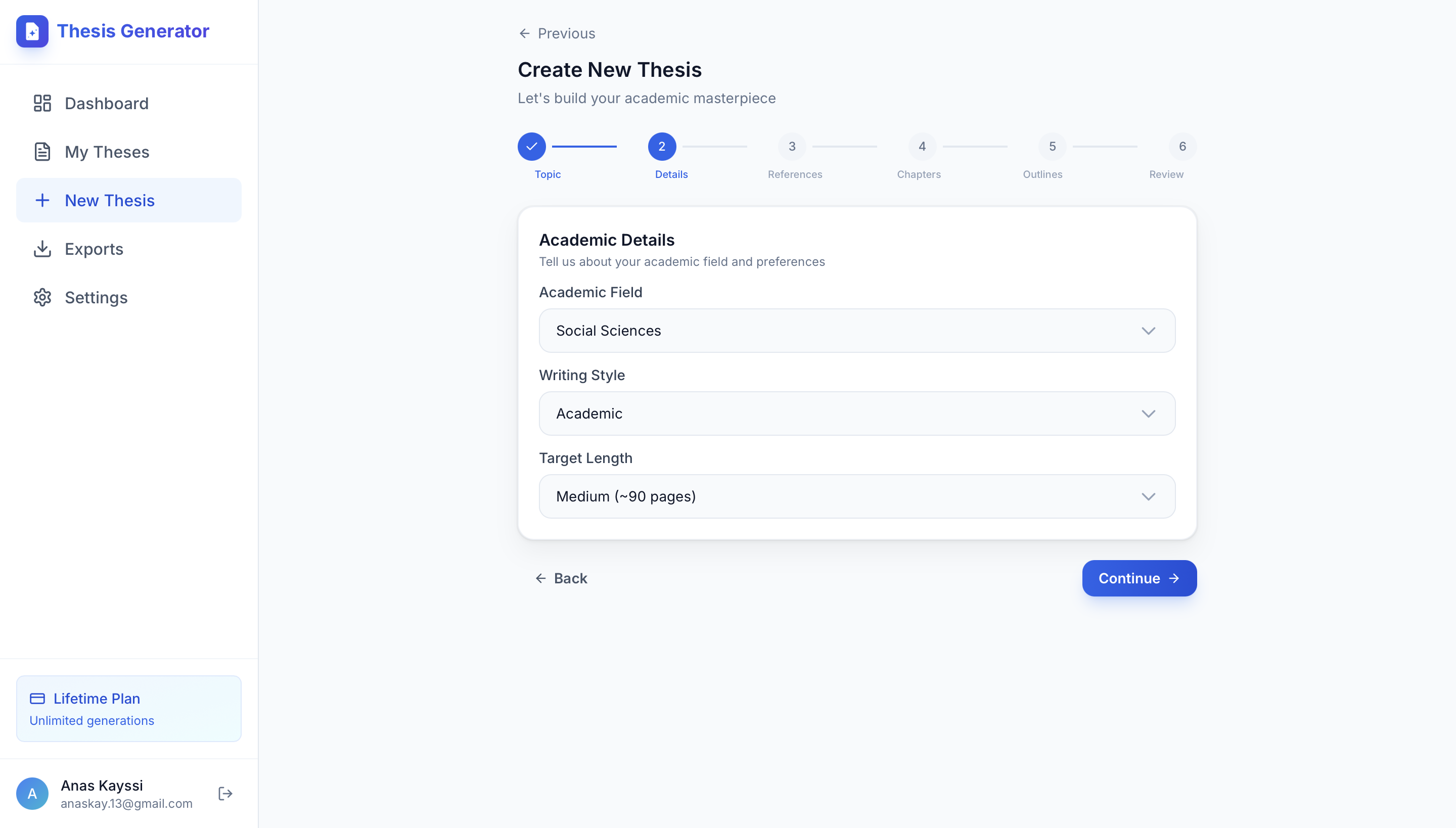 Thesis Generator AI gallery image