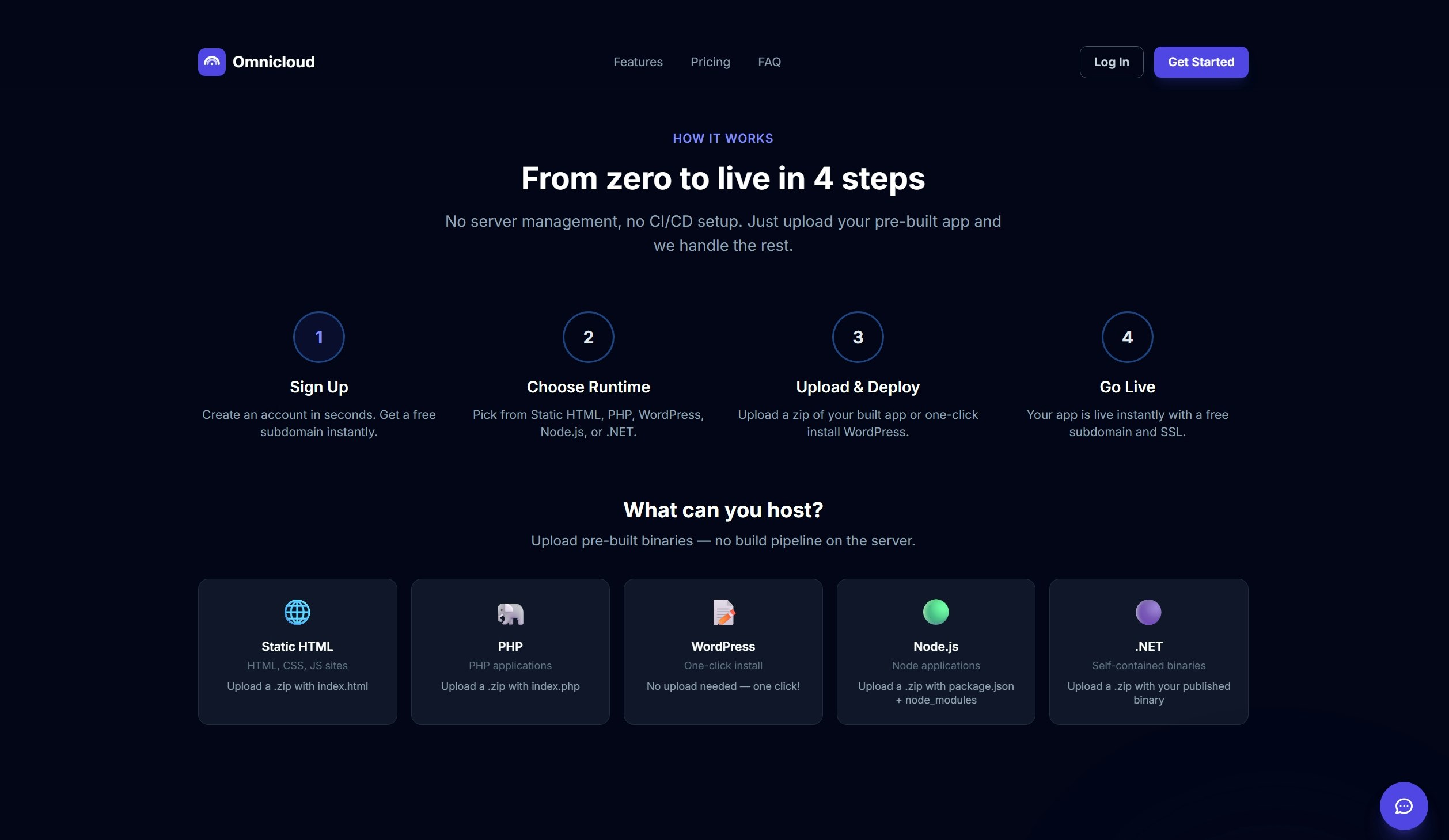 Omnicloud — Deploy Your App in Seconds gallery image