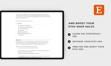 一个人拿着笔和清单，重点介绍了文章中提到的成功设置 Etsy 广告活动的分步指南。
