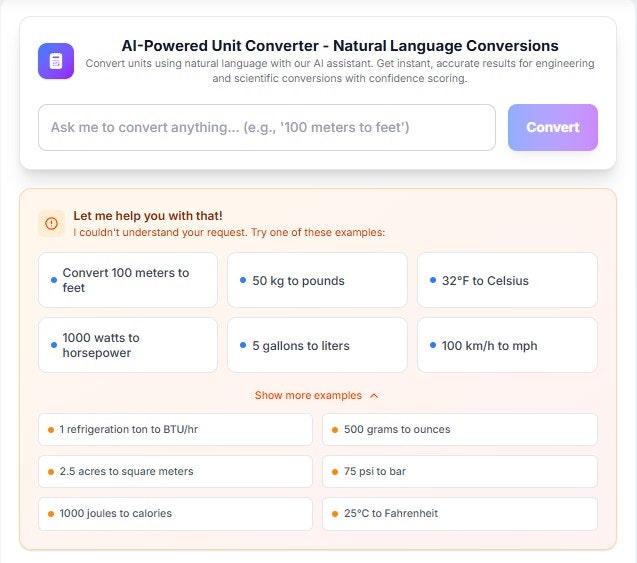 وسائط Unit -Eng - Universal Unit Converter - تعمل الذكاء الاصطناعى لتحويل أي وحدة على الفور 2