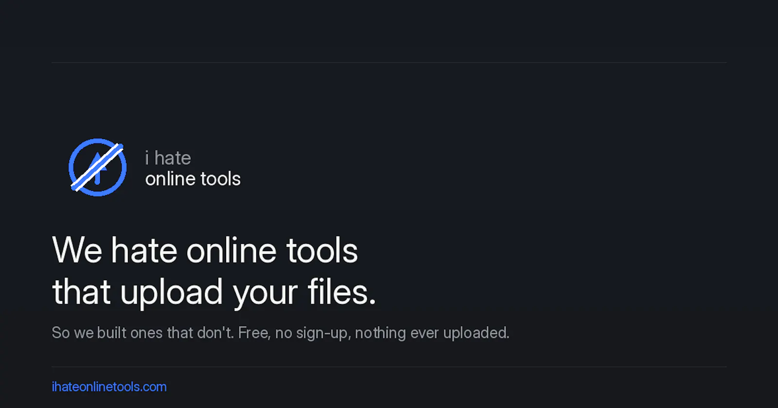I Hate Online Tools screenshot 1