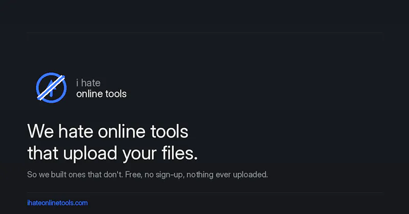 I Hate Online Tools screenshot 1